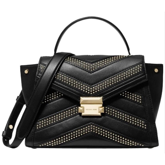 Michael Kors Handbags - Michael Kors Whitney Studded Top Handle Satchel